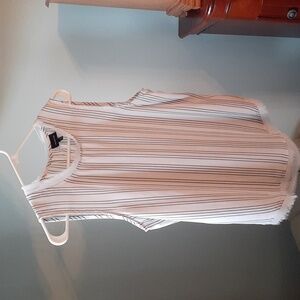 Who What Wear,size Medium crinoline detailed black and ivory striped top